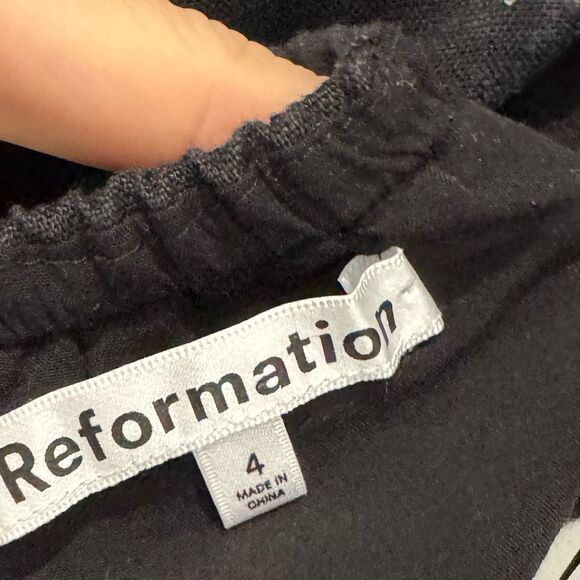 NEW Reformation Mabli Linen Open Back Mini Dress - Picture 8 of 9